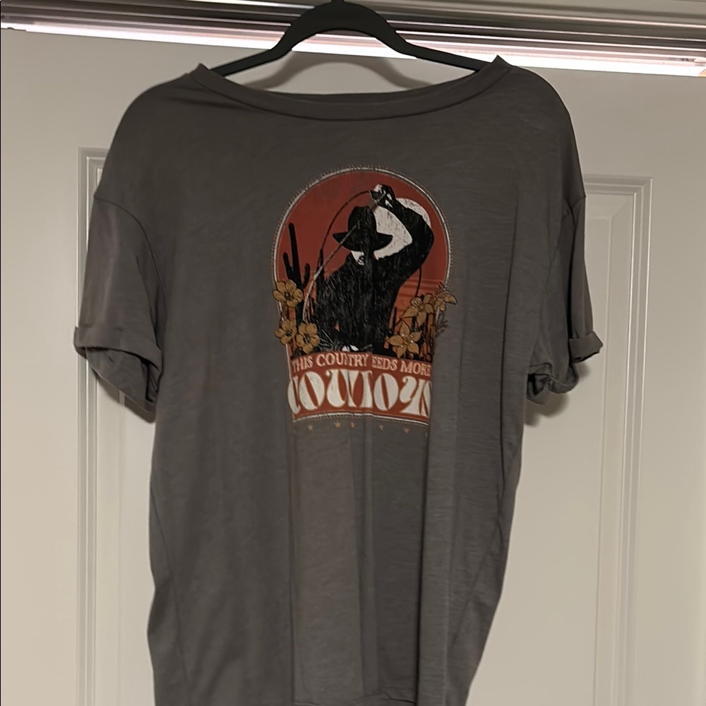 Gray this country needs more cowboys shirt. From boot barn, worn once